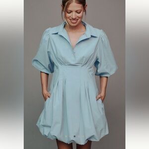 Collared Bubble Mini Dress